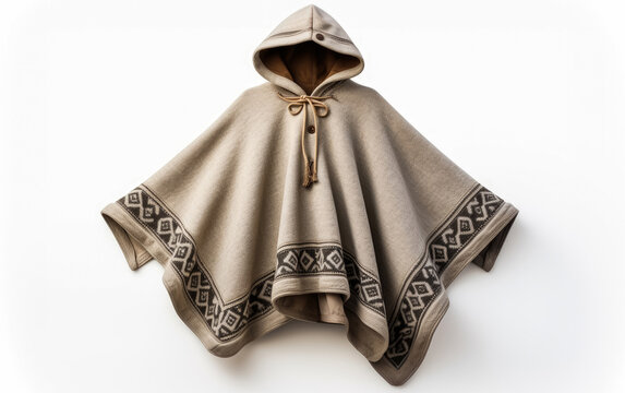 Female poncho isolated on white background