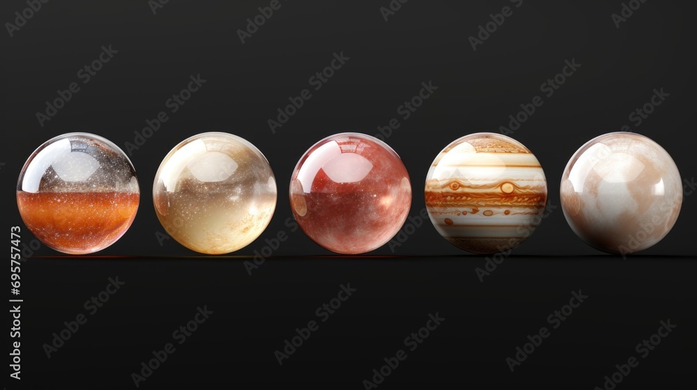 Poster A row of marble eggs placed next to each other. This versatile image can be used for various purposes