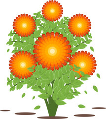 Vertical white banner or floral backdrop decorated with gorgeous multicolored blooming flowers and leaves border. Spring botanical flat vector illustration on white background