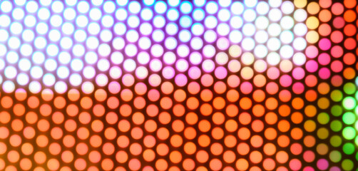 Abstract blurred circle lights panel background. Holiday decorations.