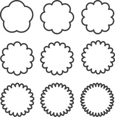 Simple line set of flower icons. Premium quality objects. Vector signs isolated on a white background. Pack of flower pictograms.