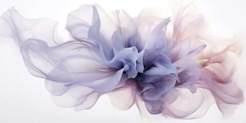 A close up view of a vibrant purple flower on a pure white background. Perfect for floral design...