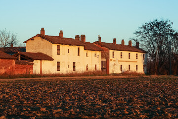Farmhouse farm landscape Po Valley houses vision