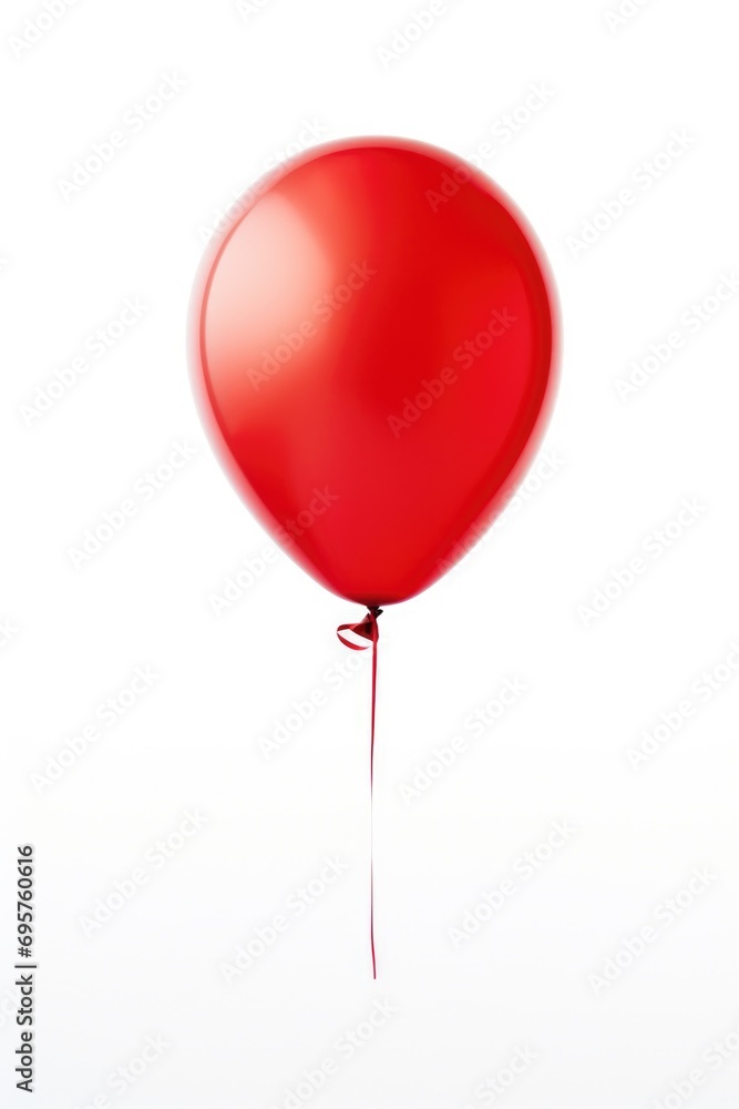 Poster A vibrant red balloon with a string attached. Perfect for adding a pop of color and whimsy to any design