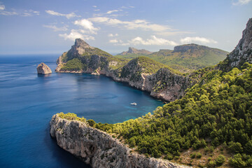 Fototapeta na wymiar Cap Formentor Mallorca Balearen Insel Ausblick Weitblick