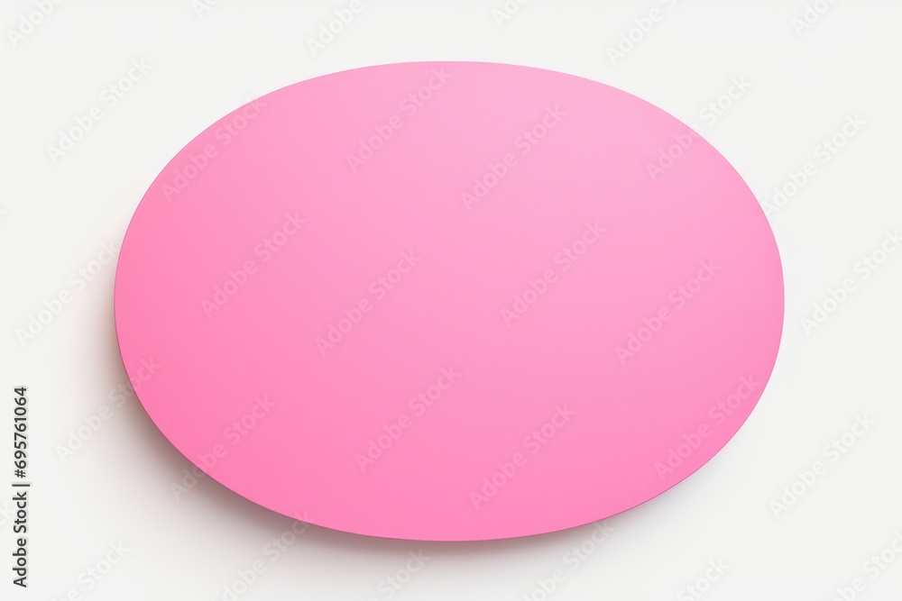Aufkleber A pink circular object is placed on a white surface. This versatile image can be used for various purposes