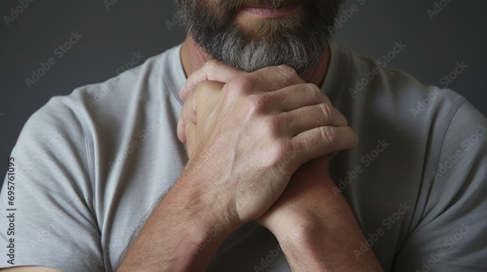 Aufkleber a close-up photograph of a person with a beard. this image can be used for various purposes