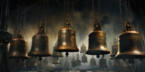 Freedom Bells representing the call for liberty and justice.