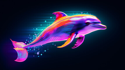 Realistic lifelike dolphin