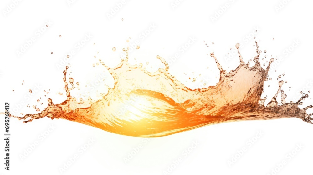 Poster A simple yet captivating image of a splash of water on a pristine white surface. Perfect for various design projects and creative concepts