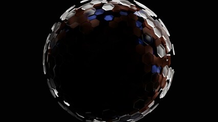 hexagon planet made in 3d