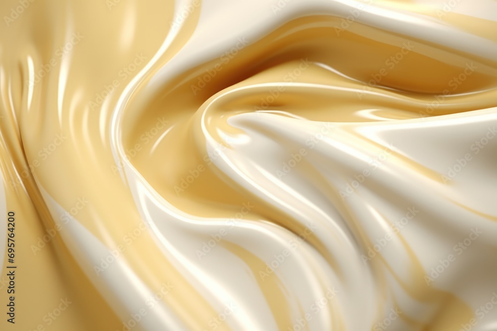 Poster a close-up view of a white and yellow liquid. this image can be used for various purposes