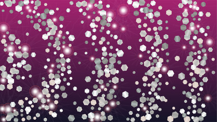 Party Background with Confetti of Glitter Particles. Sparkle Lights Texture. Holiday pattern. Light Spots. Star Dust. Explosion of Confetti. Design for Template.