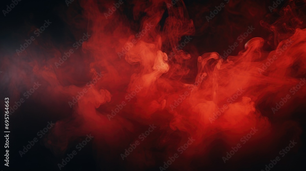 Leinwandbilder a detailed view of a red substance on a dark black background. suitable for various graphic design p