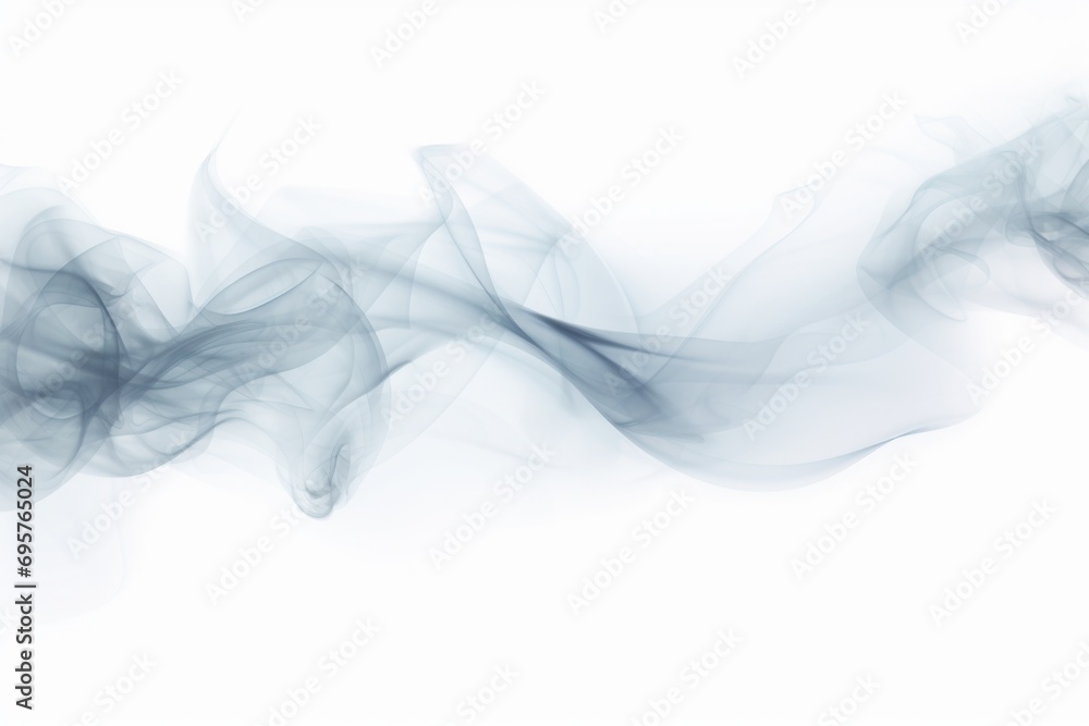 Poster Black and white photo of smoke on a white background. Ideal for use in design projects or as a background image.