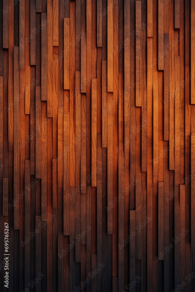 Poster Close-up view of a wood panel wall. Can be used as a background or texture for design projects