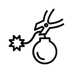 Black line icon for Defuse