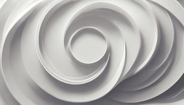 Sleek Neomorphism: White Modern Abstract Bliss"