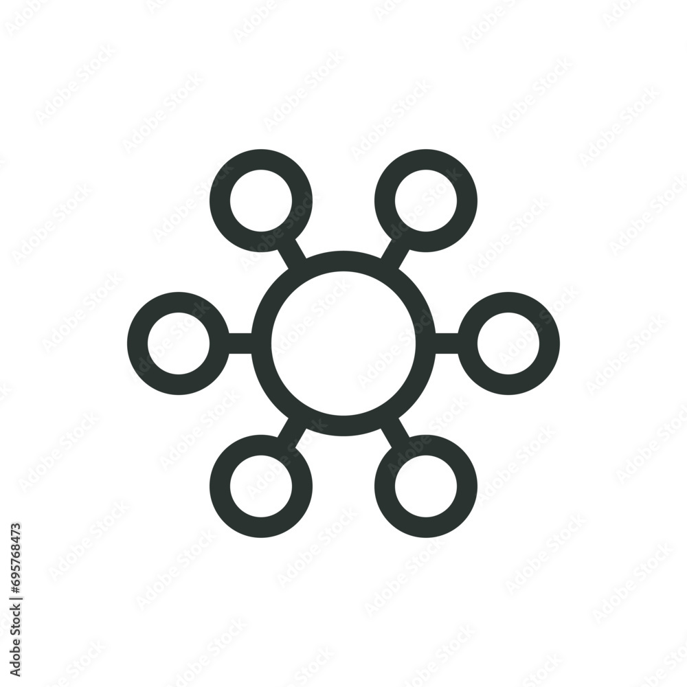 Poster omnichannel isolated icon, multichannel vector icon with editable stroke