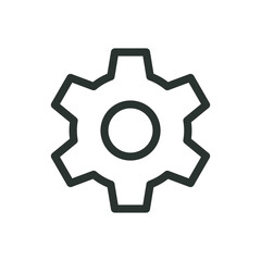 Obraz premium CRM settings isolated icon, gear vector icon with editable stroke
