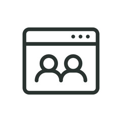 User base isolated icon, members database vector icon with editable stroke