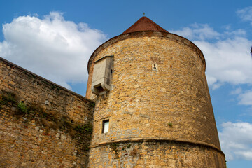 tower of the Palace of the Archbishop (Nadbiskupski duhovni stol) Zagreb in the state of Zagreb Croatia
