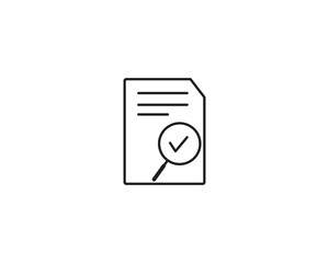 Audit document report icon vector symbol design illustration