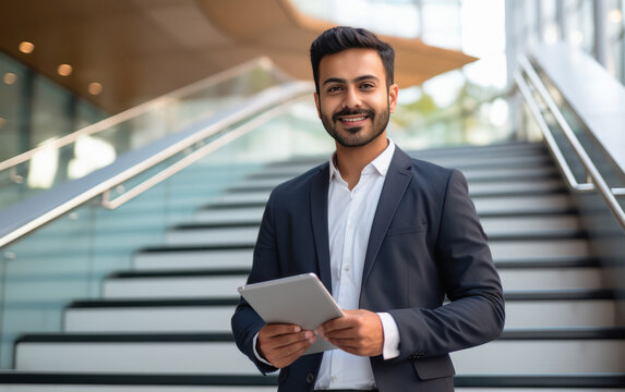 Young and smart indian businessman