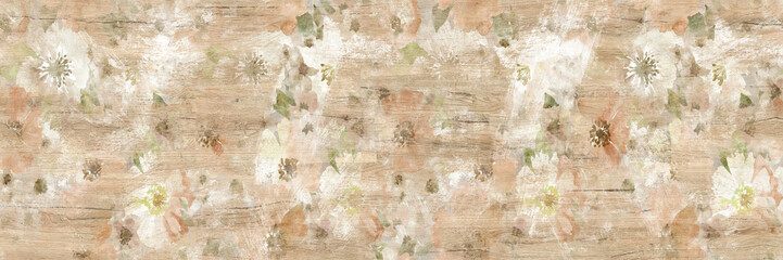 Flowers Vintage repeating background, artwork floral antique pattern