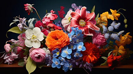 Fototapeta na wymiar Beautiful colorful flowers for decorations