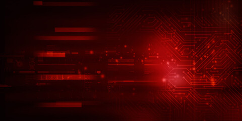 2d illustration Abstract futuristic electronic circuit technology background