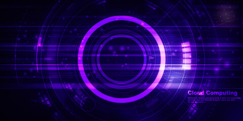 2d illustration Abstract futuristic electronic circuit technology background