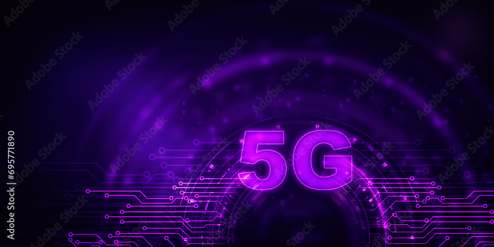 Poster 2d rendering 5g network 5g connection