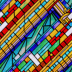 Ethereal Elegance - Seamless Stained Glass Texture (2048x2048) Nº14