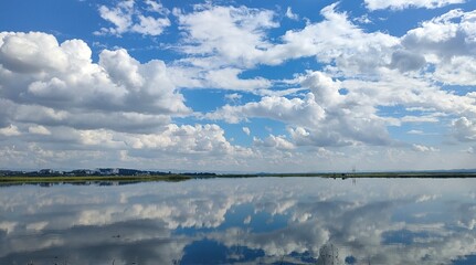 clouds over the river