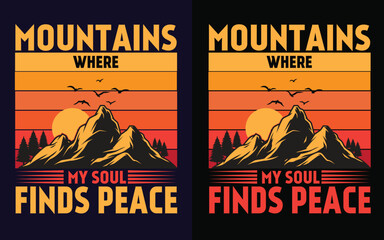 Mountain T-Shirt Design, Camping T Shirt Design, T-Shirt Design