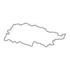 Talas region map, administrative division of Kyrgyzstan. Vector illustration.