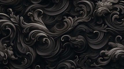 Black Canvas Aquatic Patterns