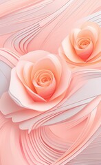 Blushing Blooms: A Pastel Pink and Rose-Colored Symphony