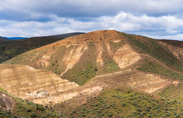 The View from Mascall Overlook in John Day Fossil Beds National Monument