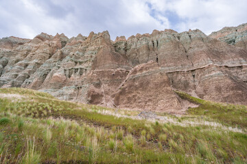Colorful Rock formation in Painted Hills Unit of John Day Fossil Beds National Monument,...