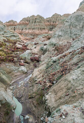 Colorful Rock formation in Painted Hills Unit of John Day Fossil Beds National Monument, north-central Oregon, U.S.