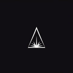 Dark Minimalist Cat Logo - Geometric Design with Precise Alignment