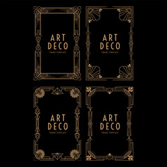 Art Deco Portrait Frame Illustration