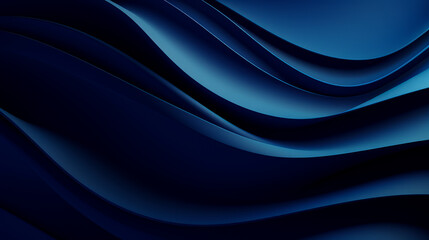 Beautiful luxury 3D modern abstract neon dark blue background composed of waves with light digital...