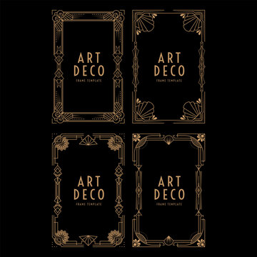 Art Deco Portrait Frame Illustration