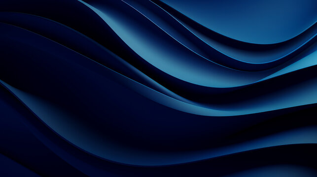 Beautiful luxury 3D modern abstract neon dark blue background composed of waves with light digital effect.