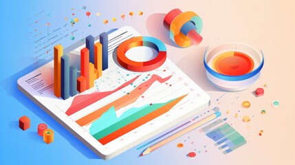 A marketer emphasizes SEO strategies on a graph, employing a pen to illustrate the significance of optimization analysis tools and their impact on search engine rankings