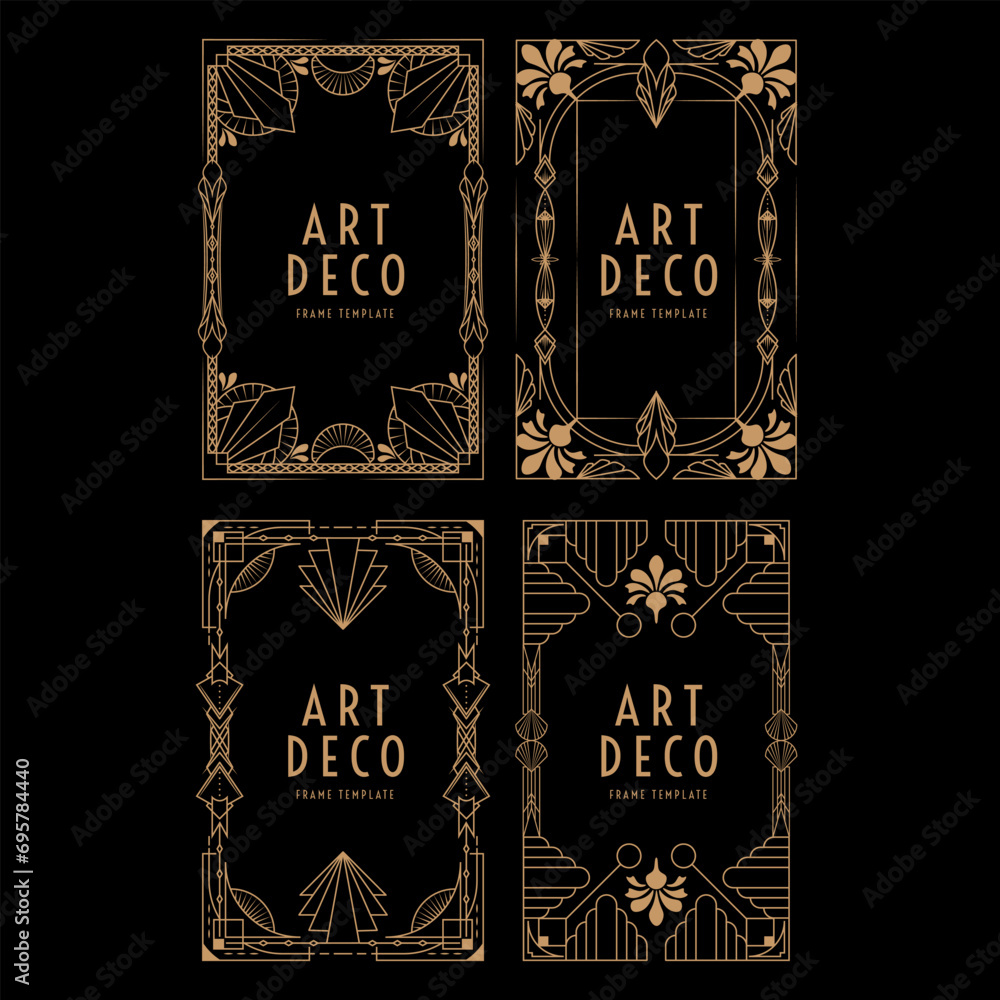 Wall mural Art Deco Portrait Frame Illustration