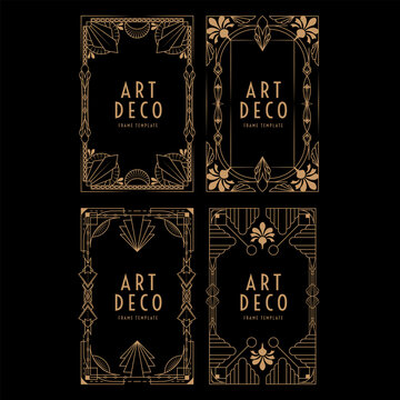 Art Deco Portrait Frame Illustration